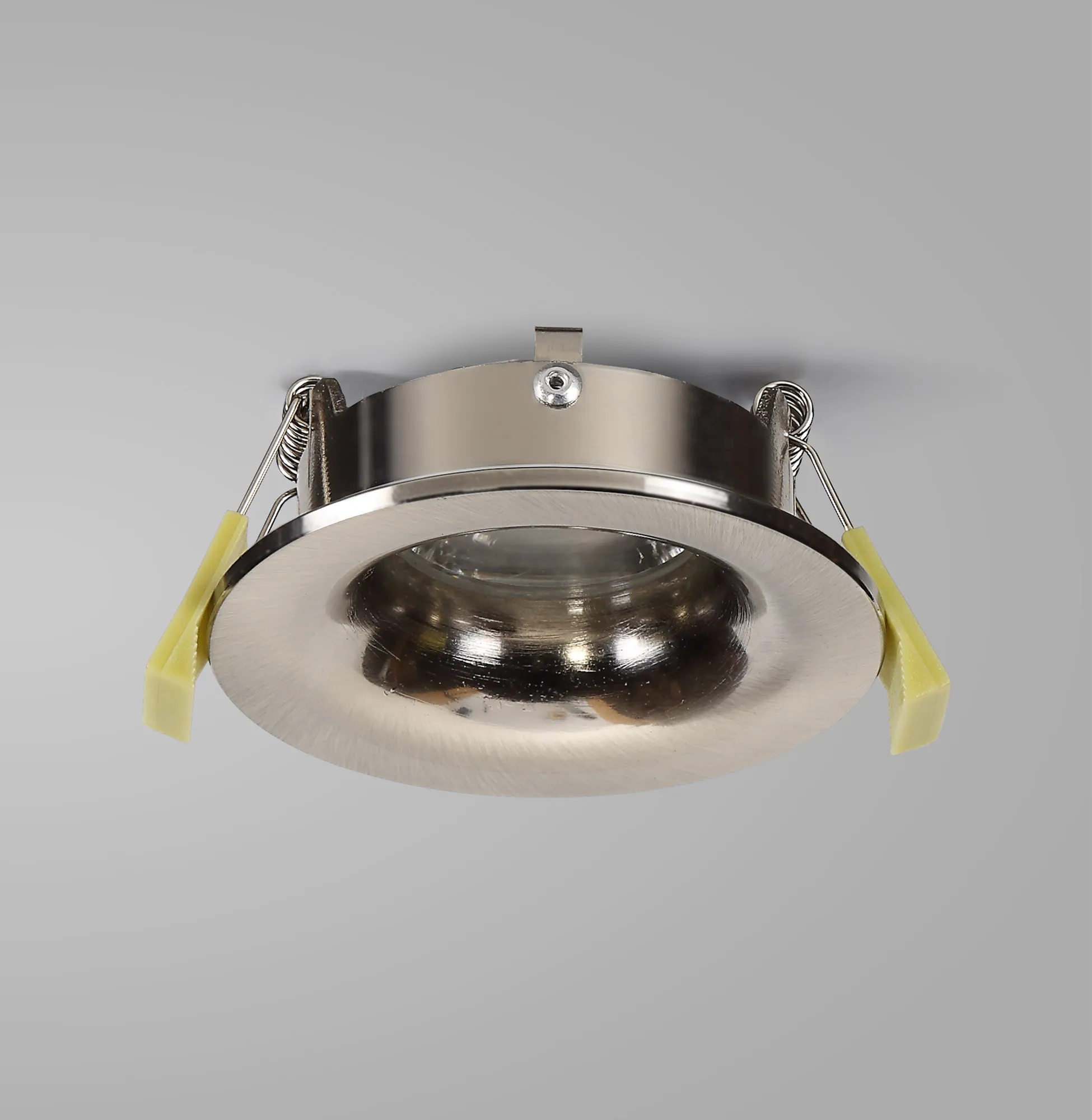 Bruve GU10 Recessed Round Satin Nickel IP65 Downlighter, Cut-Out 68mm DX200403  Dlux Bruve IP65